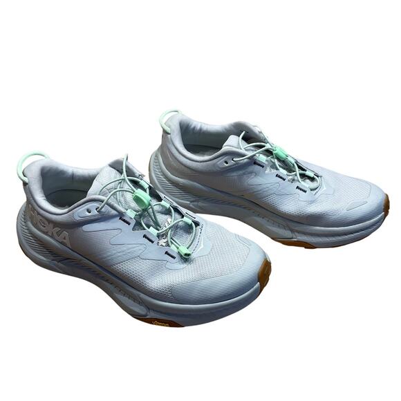 Hoka Harbor Mist Line Glow Transport Women's Athletic Sneakers Size 6B EUC - Picture 1 of 8